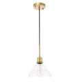 1-Light Clear Seeded Glass Brass R634