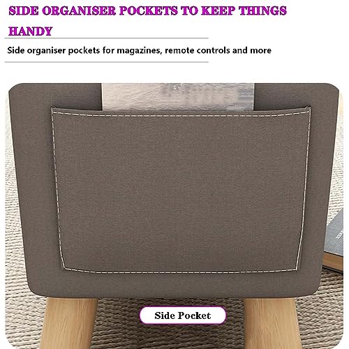 Rectangle Foot Stool with Padded Seat and Solid Wood Legs K324