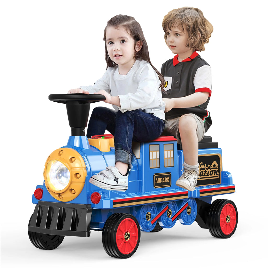 12 Volt 2 Seater Kids Ride on Train with Storage Box O9914