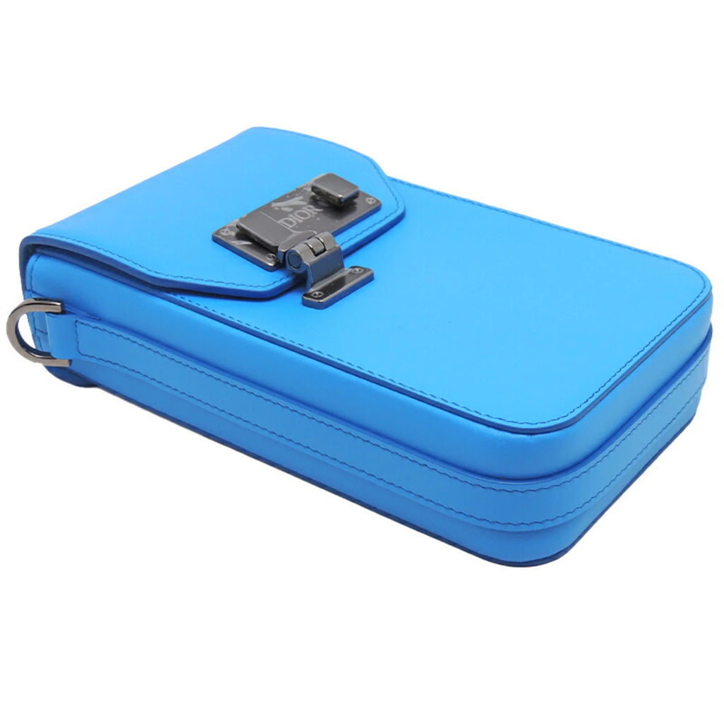 Pre-Owned Blue Leather Shoulder Bag X145997