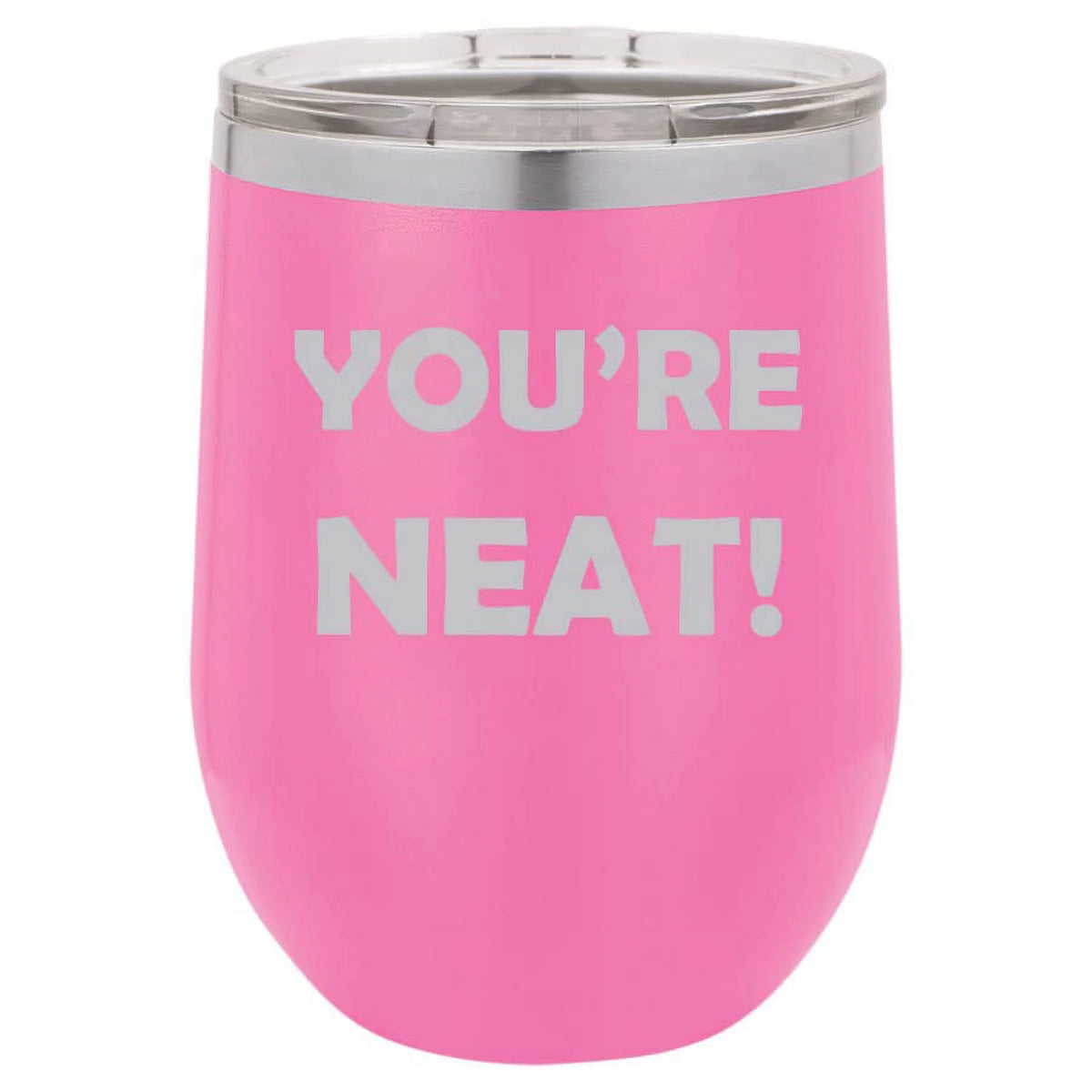 12 oz Double Wall Vacuum Insulated Stainless Steel Stemless Wine Tumbler with Lid N196