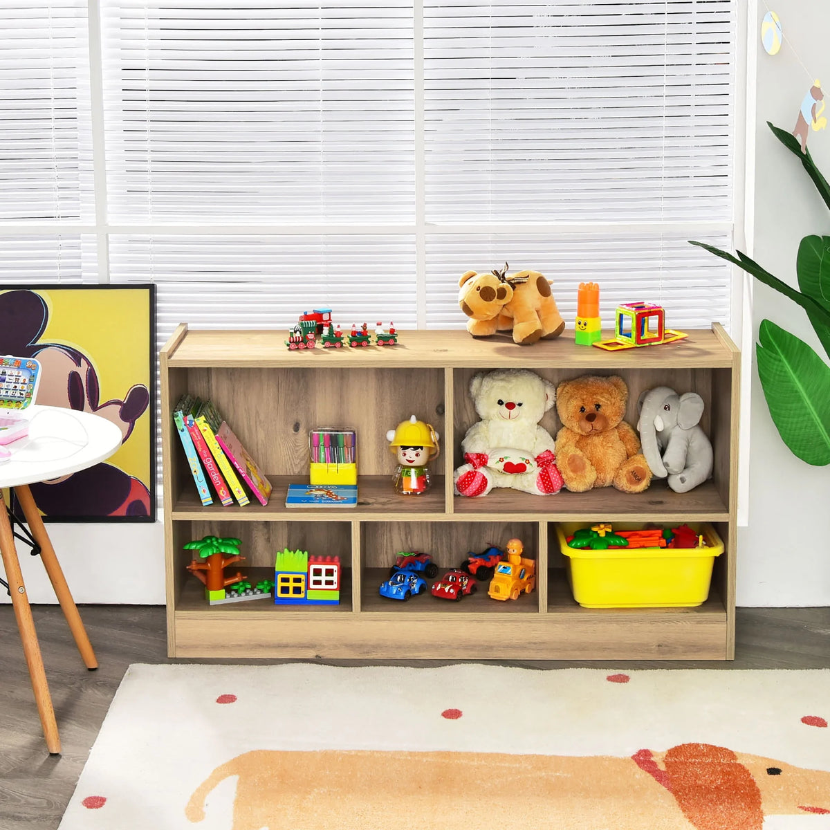 White 5-Cube Wood Bookcase H950306