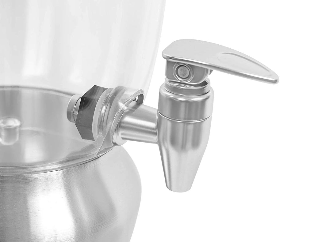 1.5 Gallon Stainless Steel Beverage Dispenser with Ice Container, Stand & Spigot A82966
