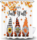 Fall Gnomes Fabric Shower Curtain Set with Hooks 72X72" A531909