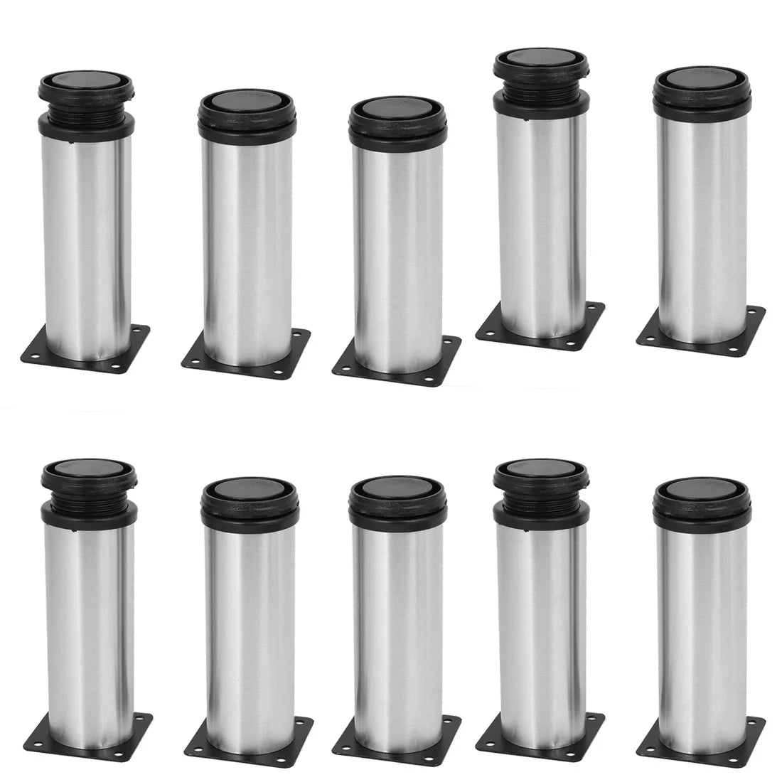 6" High Metal Adjustable Furniture Leg, 10 Pack D326709