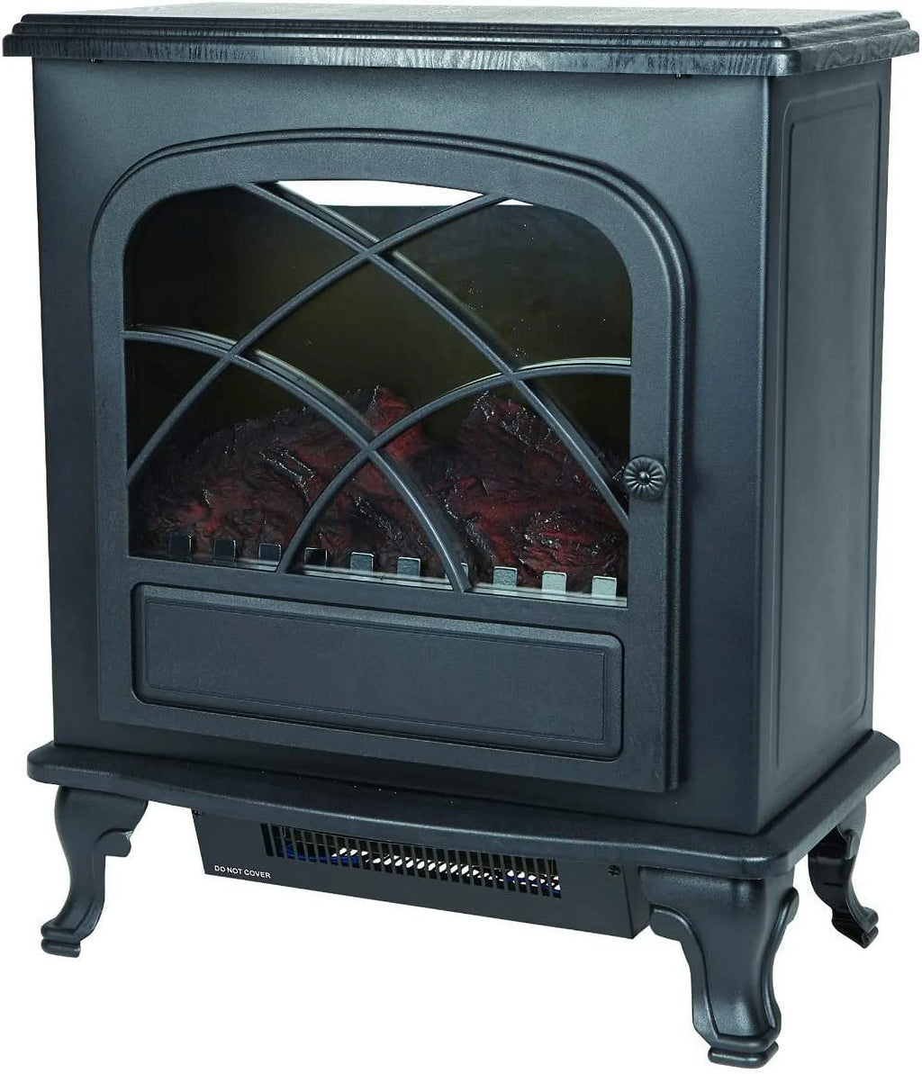 Black Infrared Electric Fireplace Stove Heater with Remote F101080