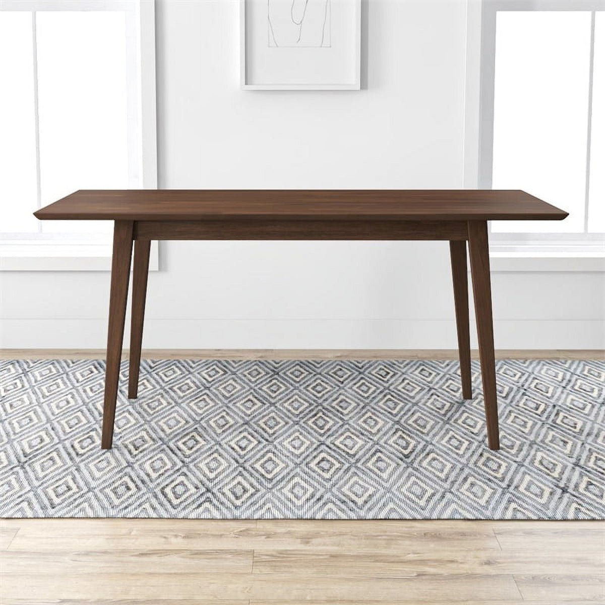 Brown Walnut Wood Large Dining Table S37962