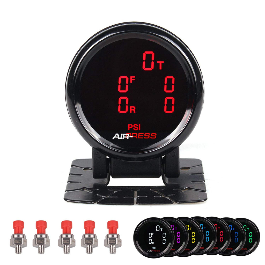 290PSI Digital Display Air Pressure Gauge with 16.5ft Sensor Cable Y158729