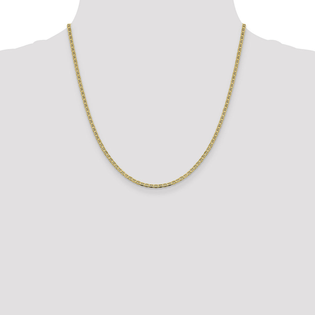 14k Yellow Gold Anchor Chain Necklace J304750