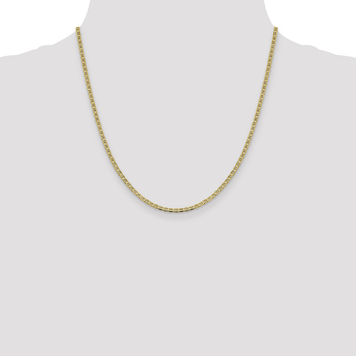 14k Yellow Gold Anchor Chain Necklace J304750
