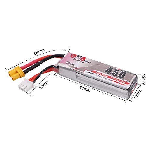 2S HV LiPo Battery 7.6V 450mAh 80/160C XT30 Plug 2PCS Q94198