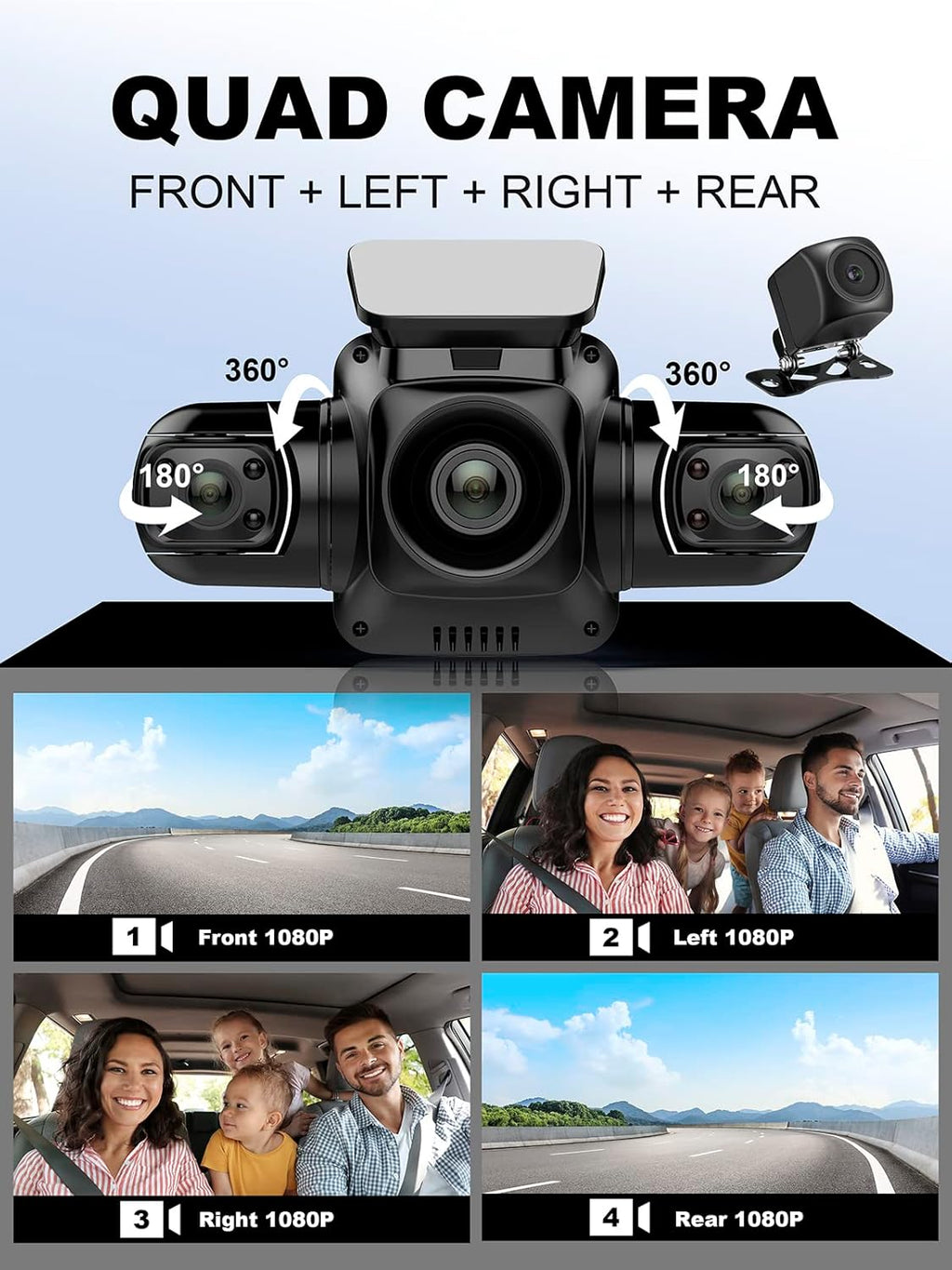 4 Channel FHD 1080P Dash Cam with WiFi M658