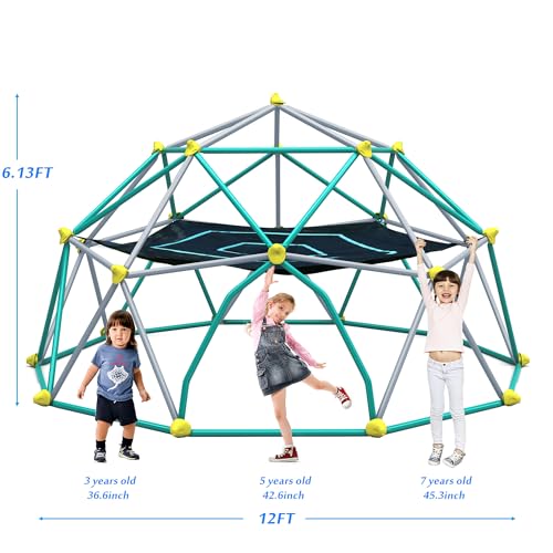 Geometric Dome Climber Play Center, Green, 13ft A893661