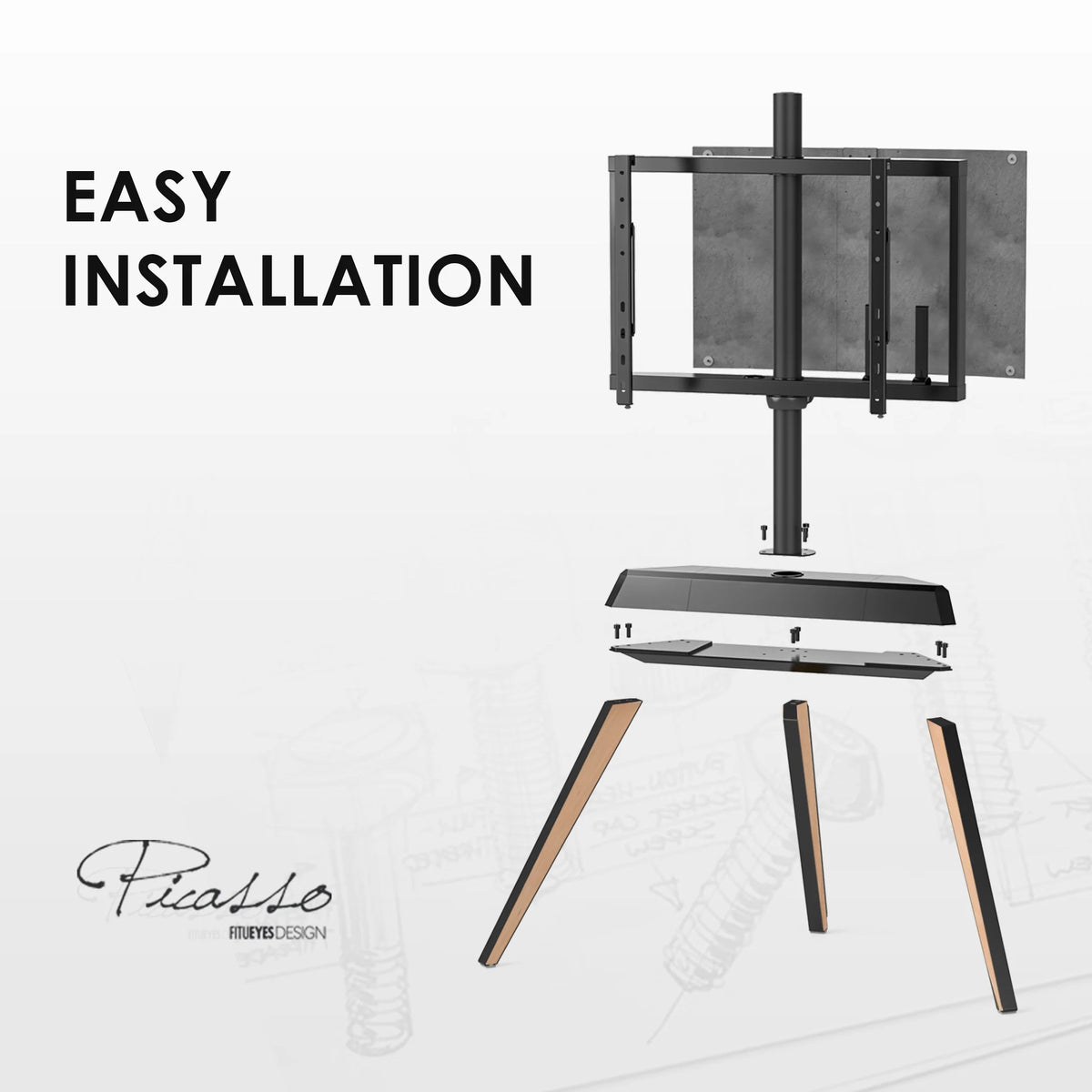 Corner TV Stand for 55 65 70 75 78 Inch TV D541901