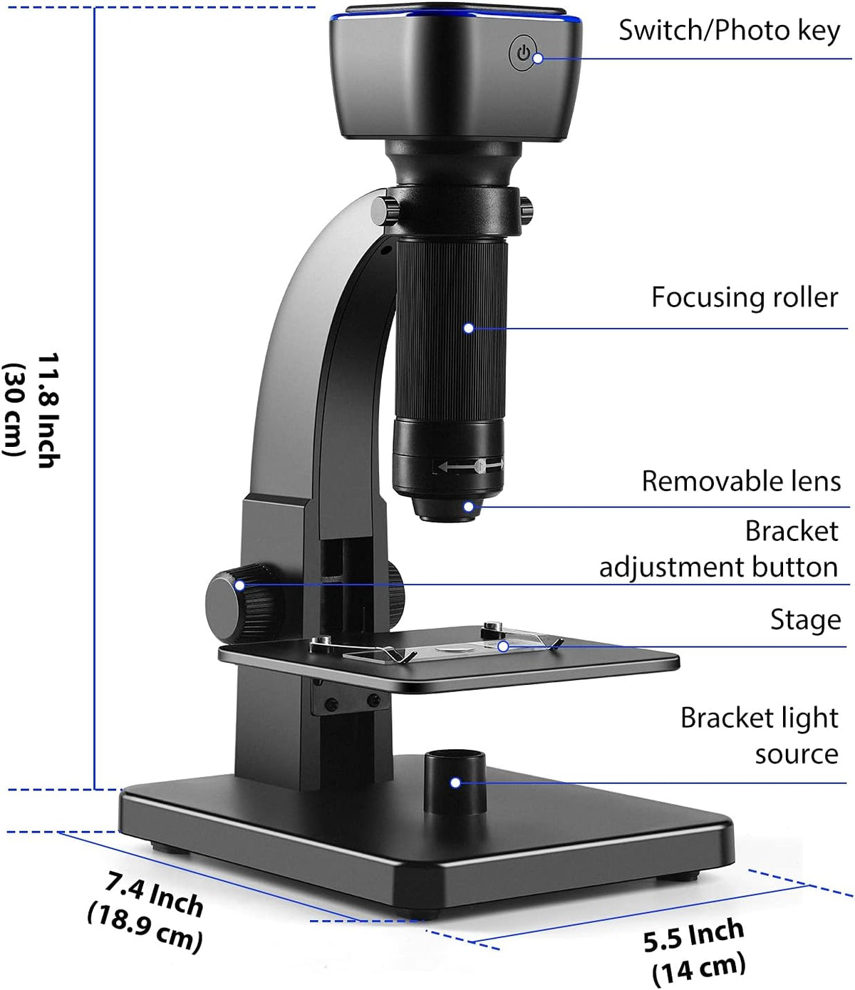 Digital Microscope, 2000X WiFi USB Connection B236309