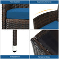 4 Pc Black Rattan Patio Furniture Set O427376