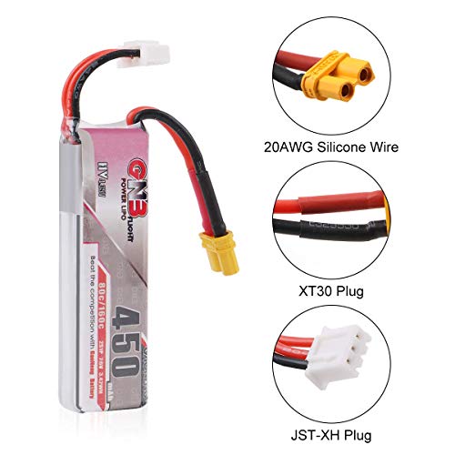 2S HV LiPo Battery 7.6V 450mAh 80/160C XT30 Plug 2PCS Q94198