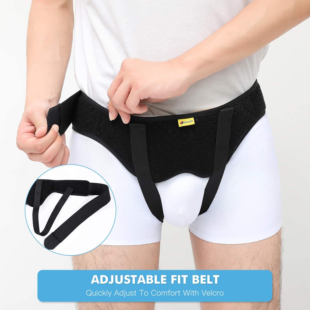 Hernia Belt Truss with 2 Removable Compression Pads E825902