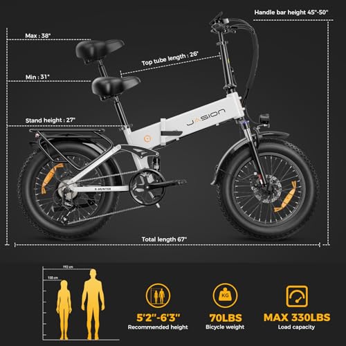 1400W Peak Motor 30MPH Max Speed 624WH Removable Battery Full Suspension 20 * 4.0 Fat Tire Foldable Ebike B354773