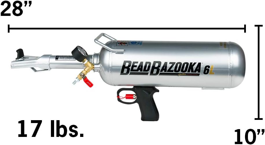 Handheld Bead Bazooka Bead Seater Blaster Tool with Rapid Air Release, 6 Liter C393