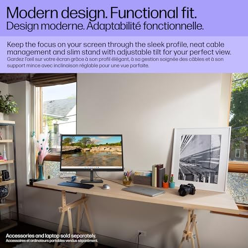 22 Inch Full HD 1080p Desktop Monitor 75Hz 5ms Anti-Glare Low Blue Light HDMI VGA Black Y262957