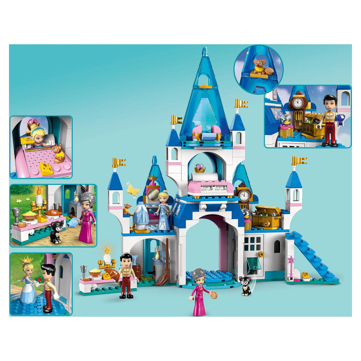 Buildable Castle Toy with 3 Mini Dolls A54891