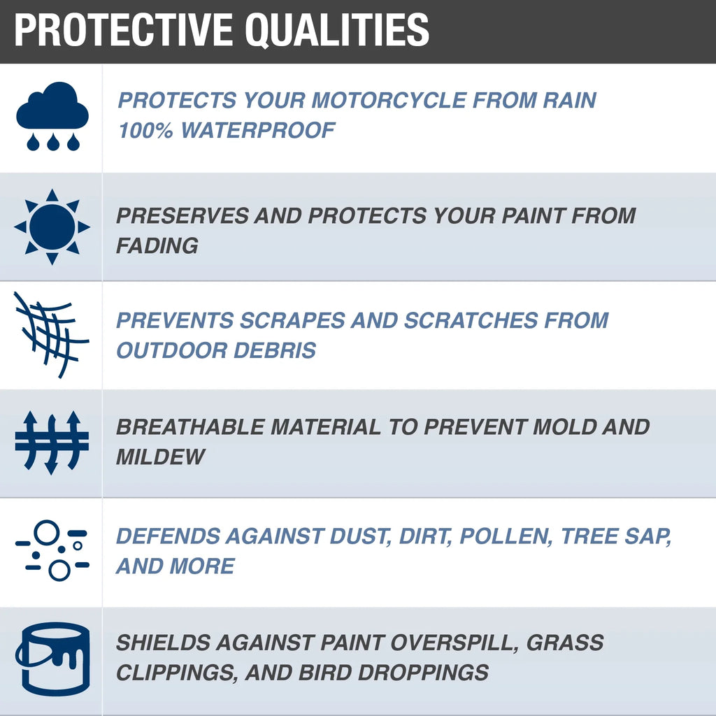 Waterproof Motorcycle Cover, Black S684896
