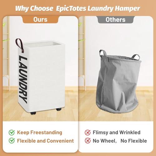 Grey Rolling Slim Laundry Basket on Wheels Z592