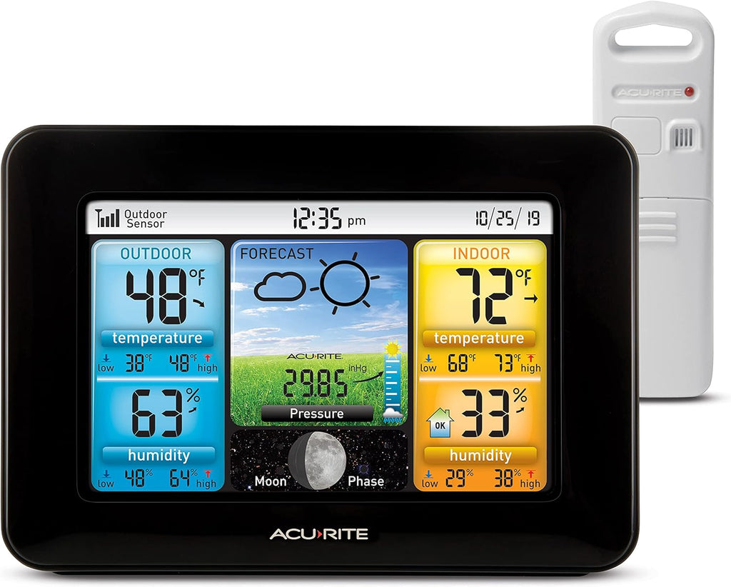 Black Weather Station with Temperature and Humidity O66220