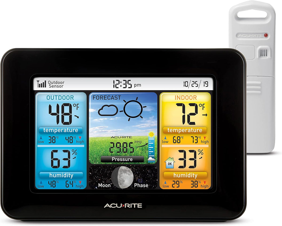 Black Weather Station with Temperature and Humidity O66220