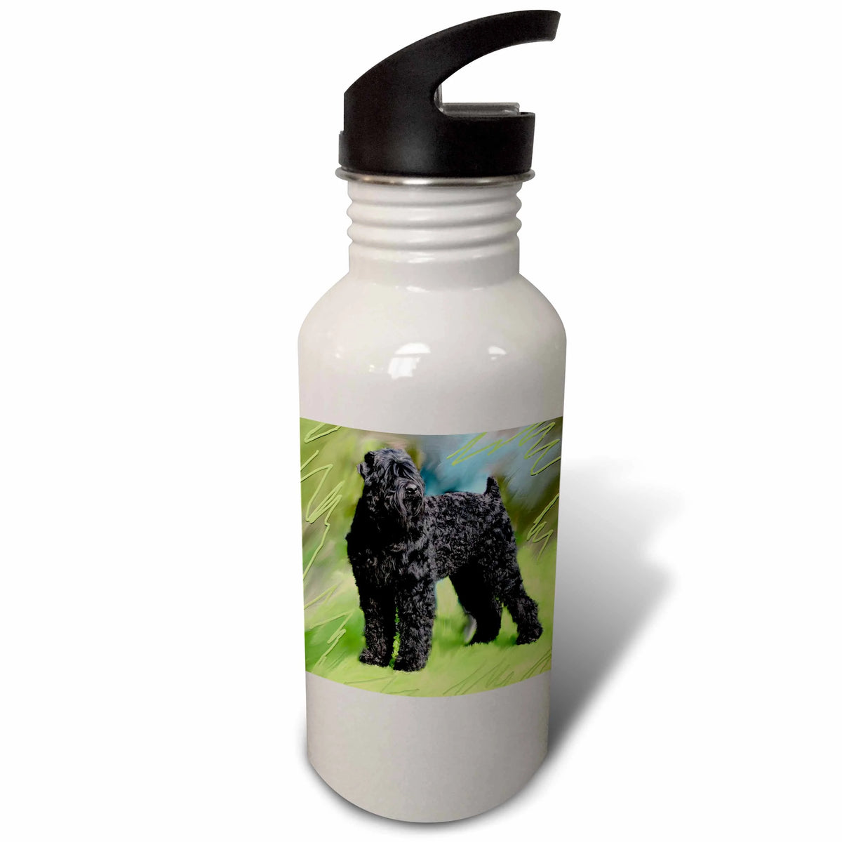 Black Russian Terrier Sports Water Bottle, 21oz W8001
