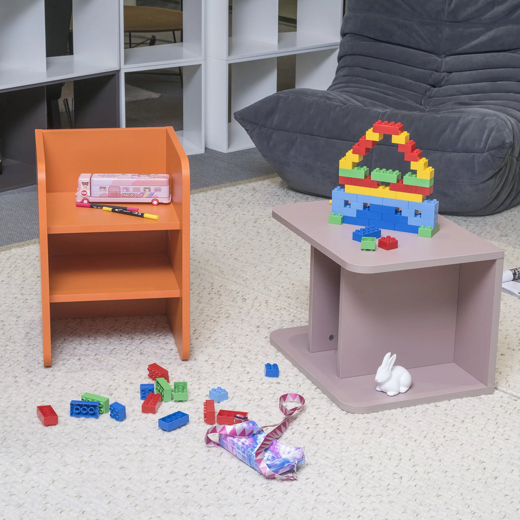 2-Tier Wood End Side Table with Storage Shelf M87872
