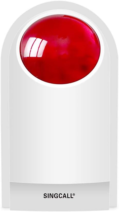 SOS Alert System with 1 Red Flashing Siren and 4 Panic Buttons H54534