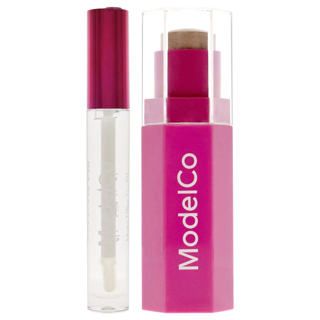 Highlighter Stick and Lip Gloss Kit, 2 Pc B6101
