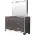 Wood Dresser and Mirror J323