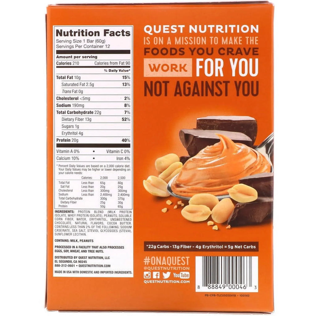 Chocolate Peanut Butter Protein Bar 2.12 oz 12 Bars B183