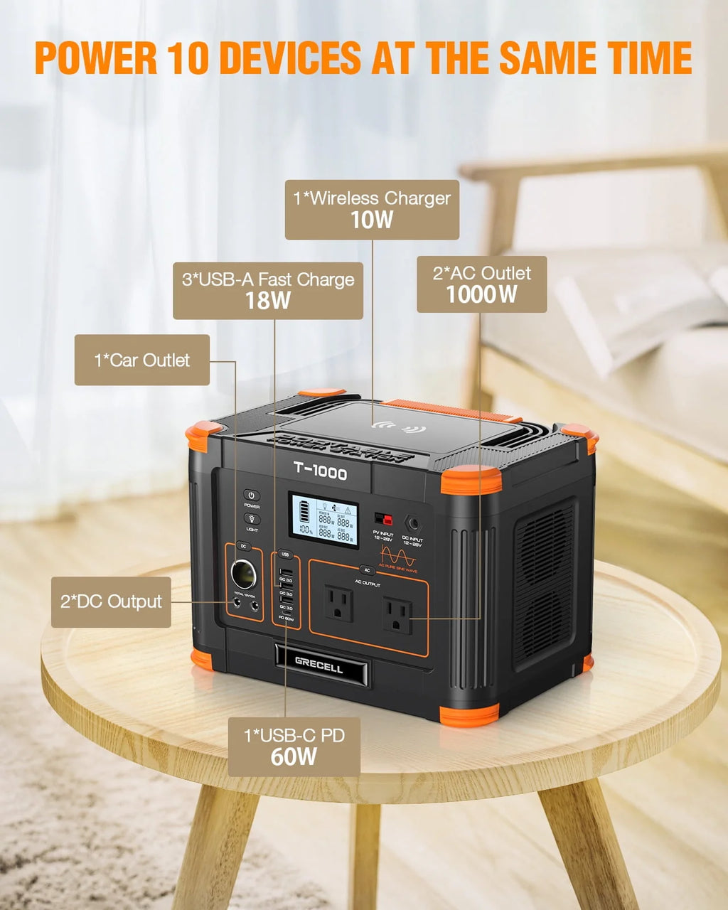 1000W 999Wh Portable Power Station Q9751