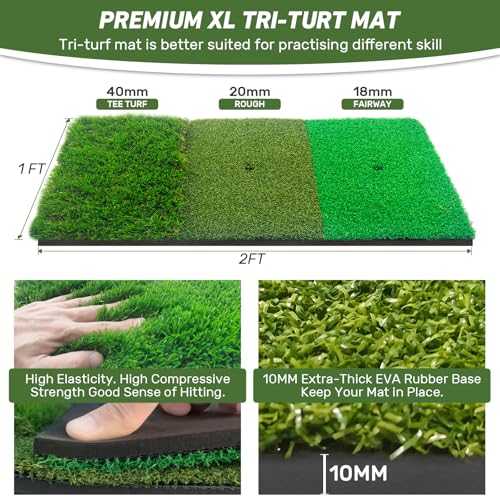 Golf Net with Practice Mat 10x7FT U4506