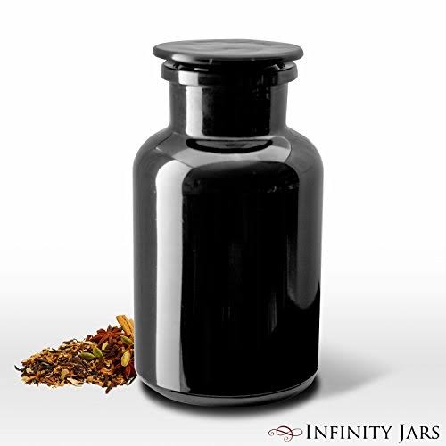 500 ml Black Ultraviolet Glass Apothecary Jar S3591