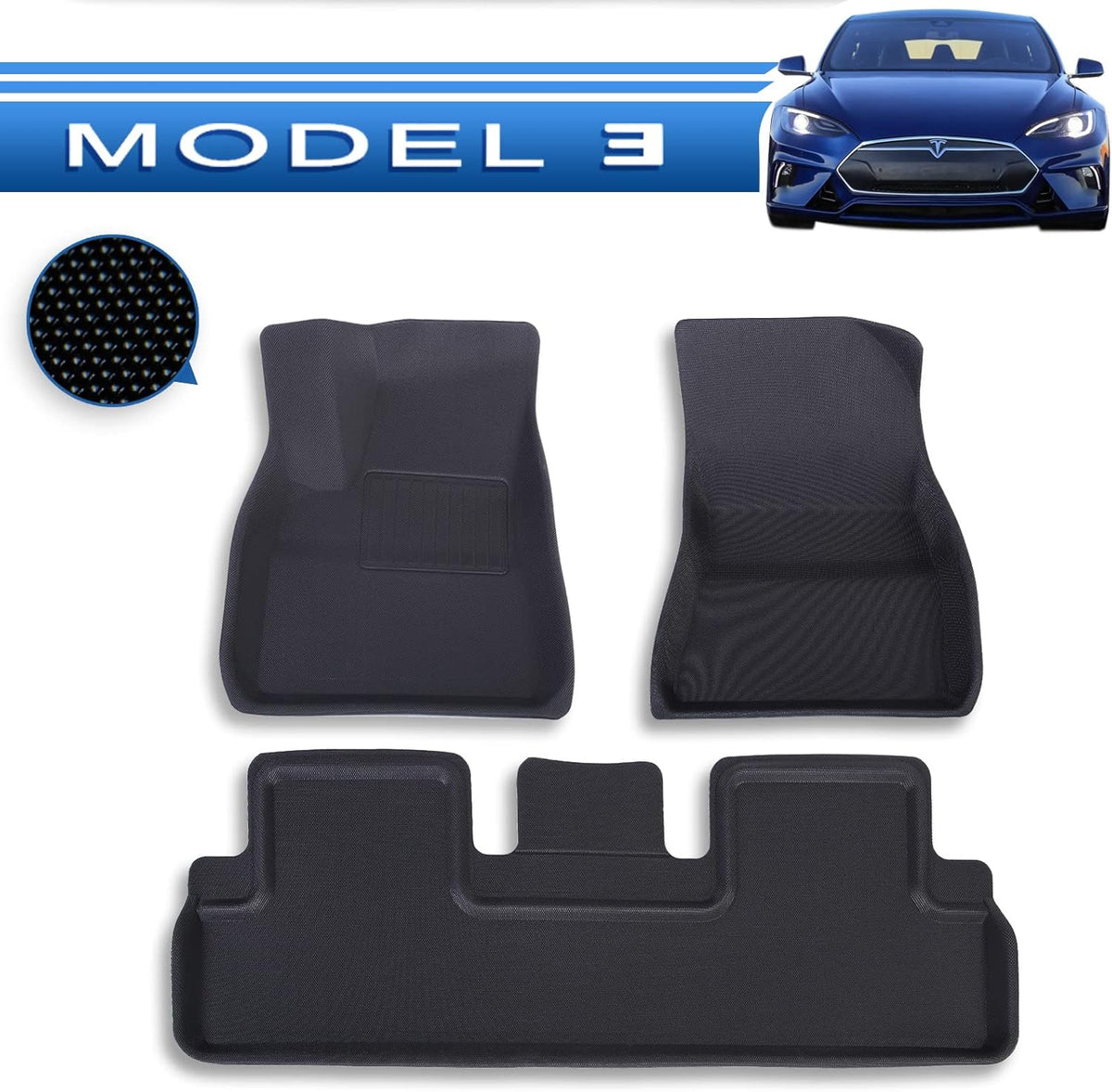 All Weather Custom Fit Floor Mats Cargo Liners 6Pcs Full Set H7419
