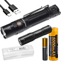 1600 Lumen Rechargeable Flashlight with Pocket Flashlight and Battery Case D552