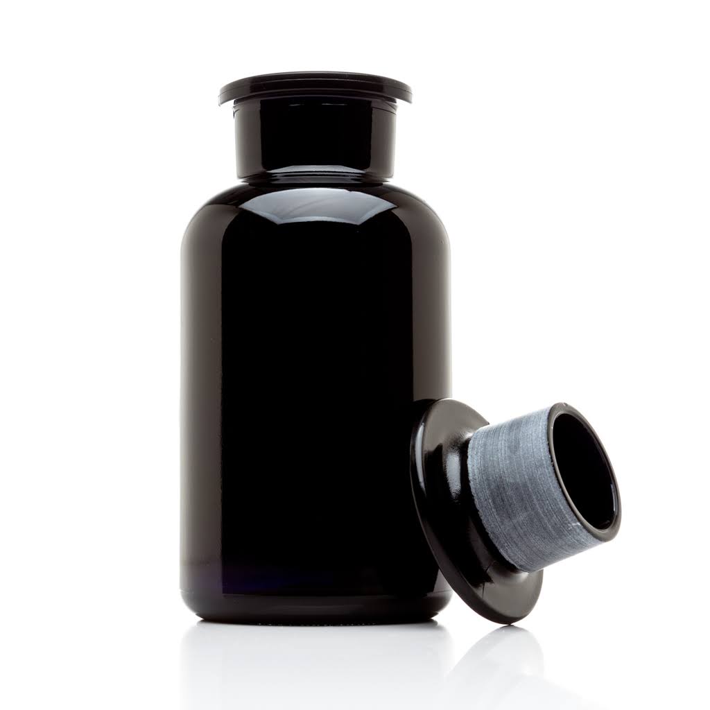 500 ml Black Ultraviolet Glass Apothecary Jar S3591