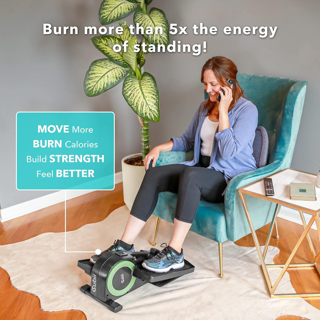 Under Desk Elliptical with Adjustable Resistance and Foot Straps S377810