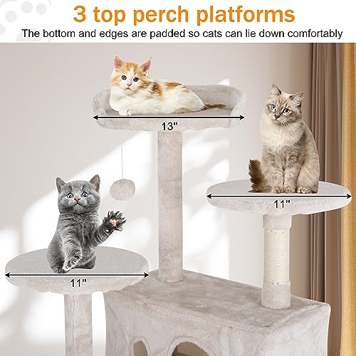 Dark Gray 70 Inches Cat Tree with Litter Box Enclosure G977