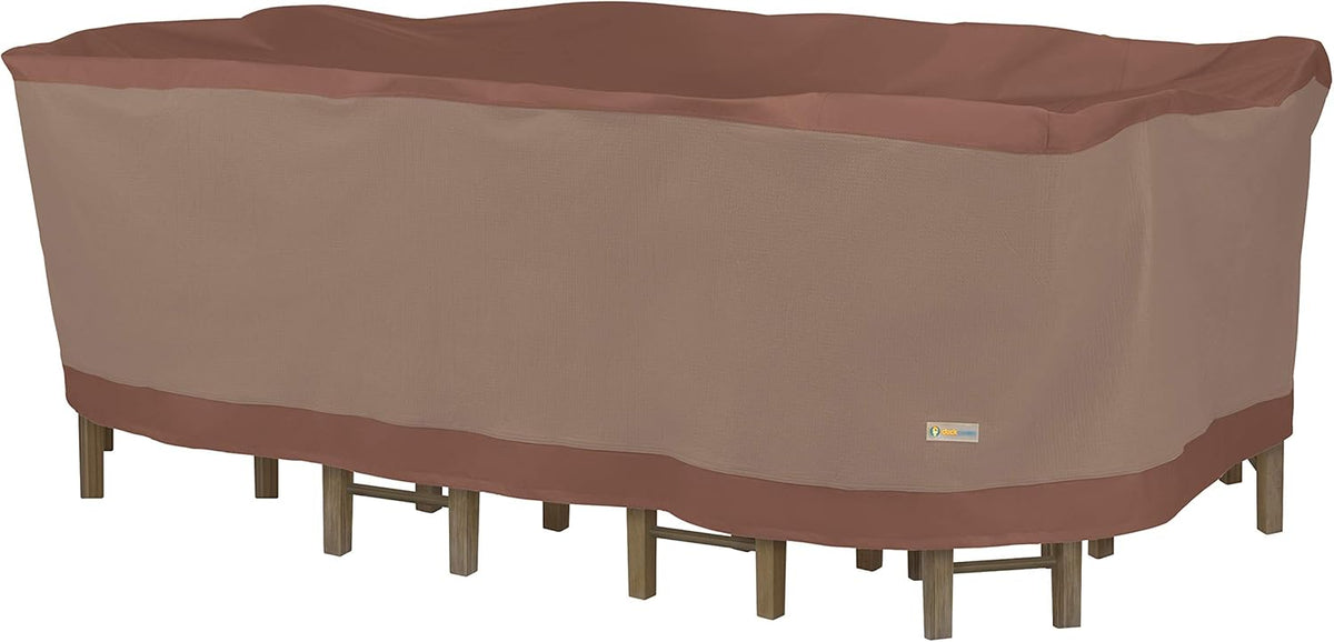 Water-Resistant 109 Inch Rectangular/Oval Patio Table with Chairs Cover G12424