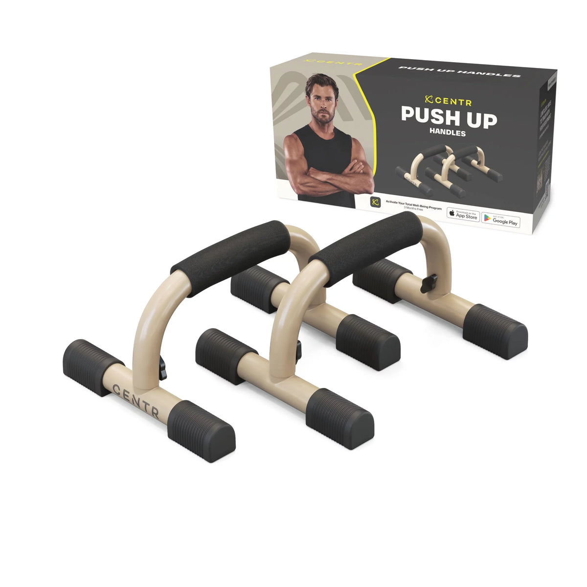 Sand Brown 2-Pack Push up Bars I1688