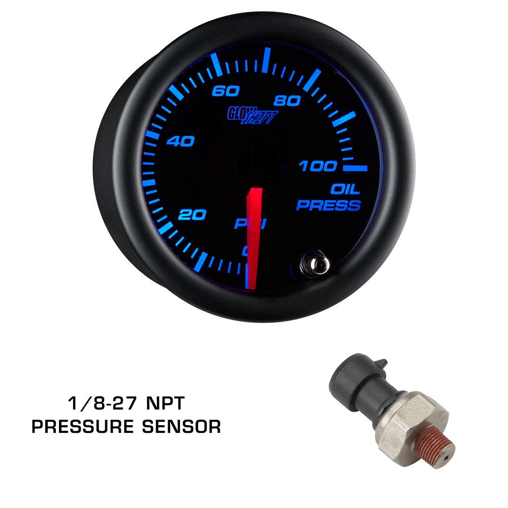 Tinted 7 Color 30 PSI Boost/Vacuum, 100 PSI Oil Pressure & Oil Temperature Gauges, Gray Triple Pillar Pod P519