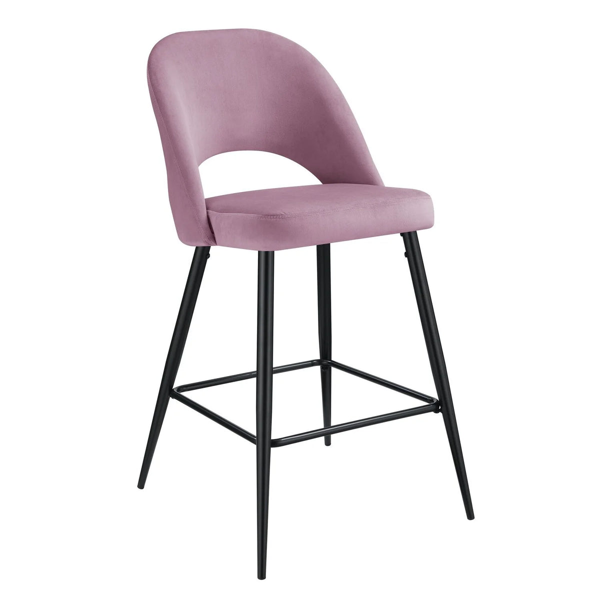 Pink Velvet Bar Stool Set O976