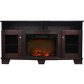 Mahogany Fireplace Mantel with Electronic Fireplace Insert L643