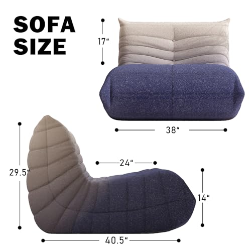 Beige 3 Seater Bean Bag Chair Sofa B391